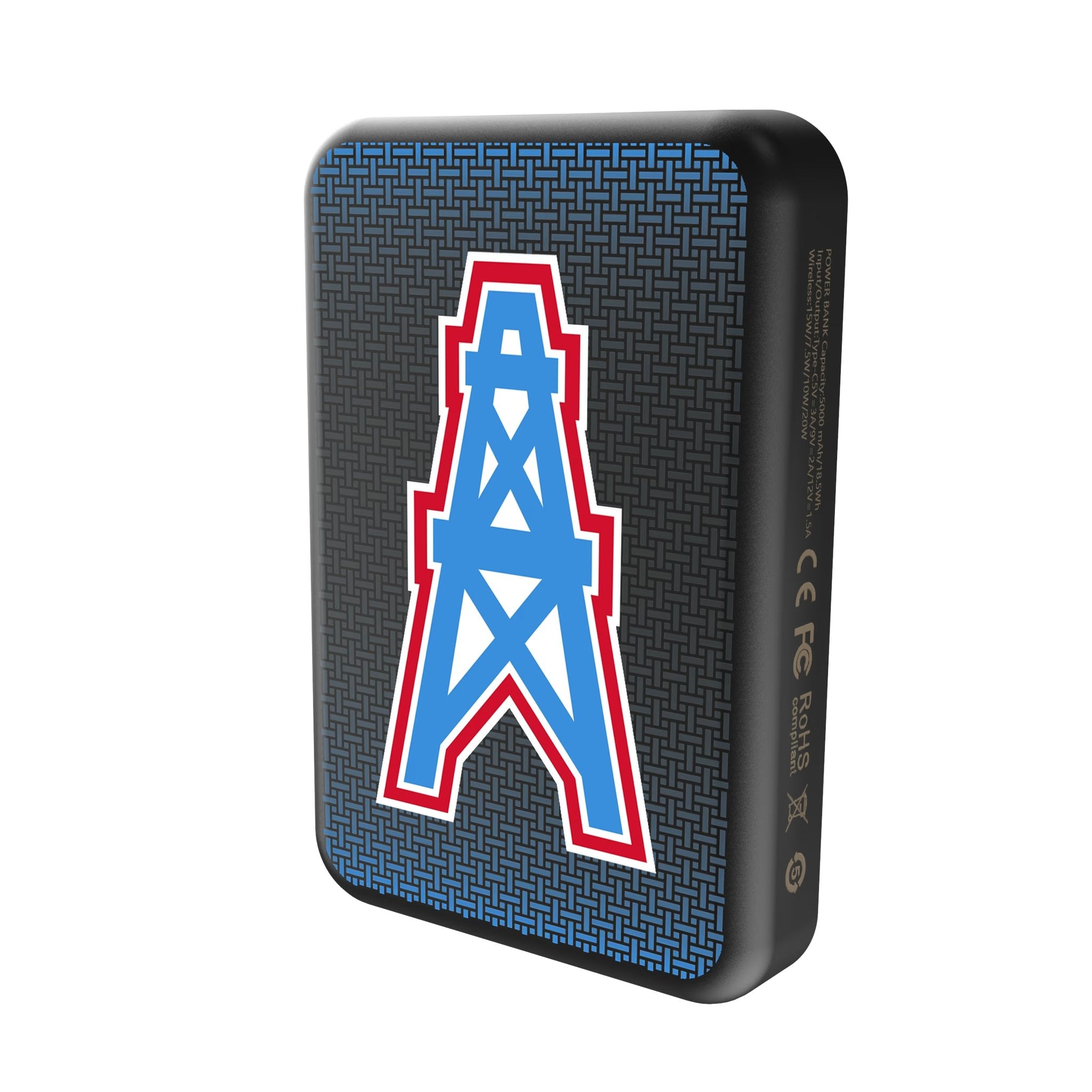 Houston Oilers Historic Collection Linen Wireless Mag Power Bank - Sports Gifts, Sports Memorabilia, Sports Collectibles, Fan Shop