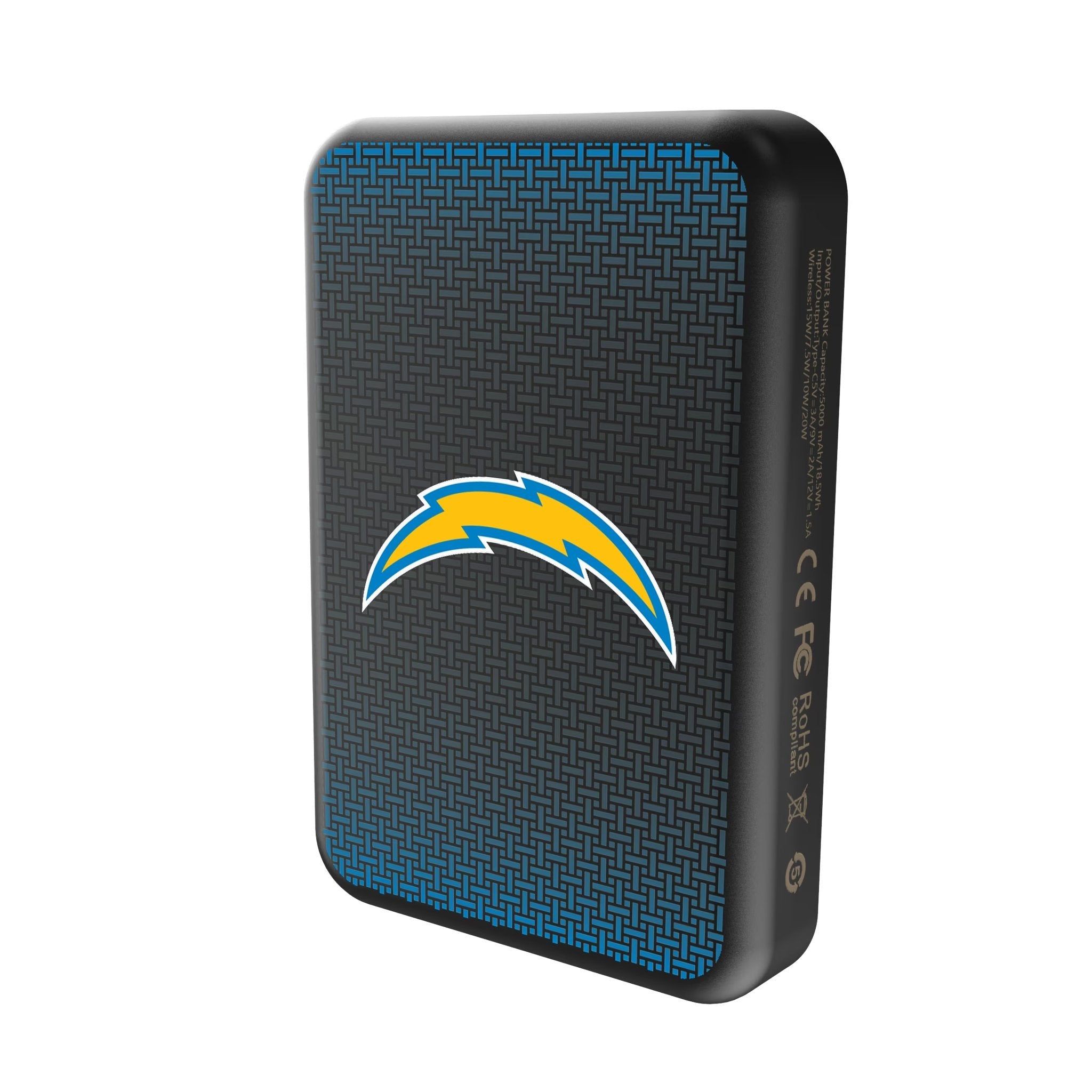 Los Angeles Chargers Linen Wireless Mag Power Bank - Sports Gifts, Sports Memorabilia, Sports Collectibles, Fan Shop