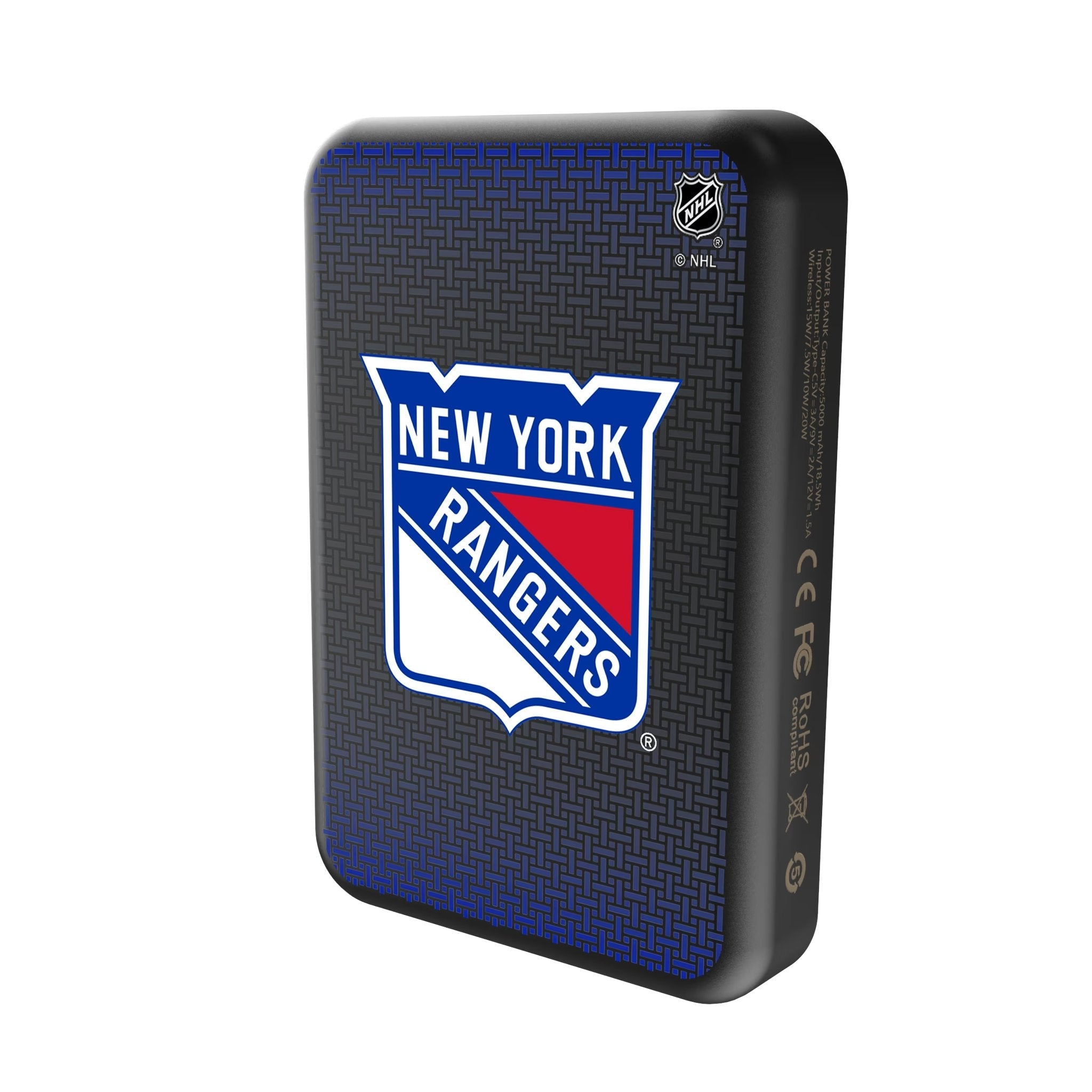 New York Rangers Linen Wireless Mag Power Bank - Sports Gifts, Sports Memorabilia, Sports Collectibles, Fan Shop