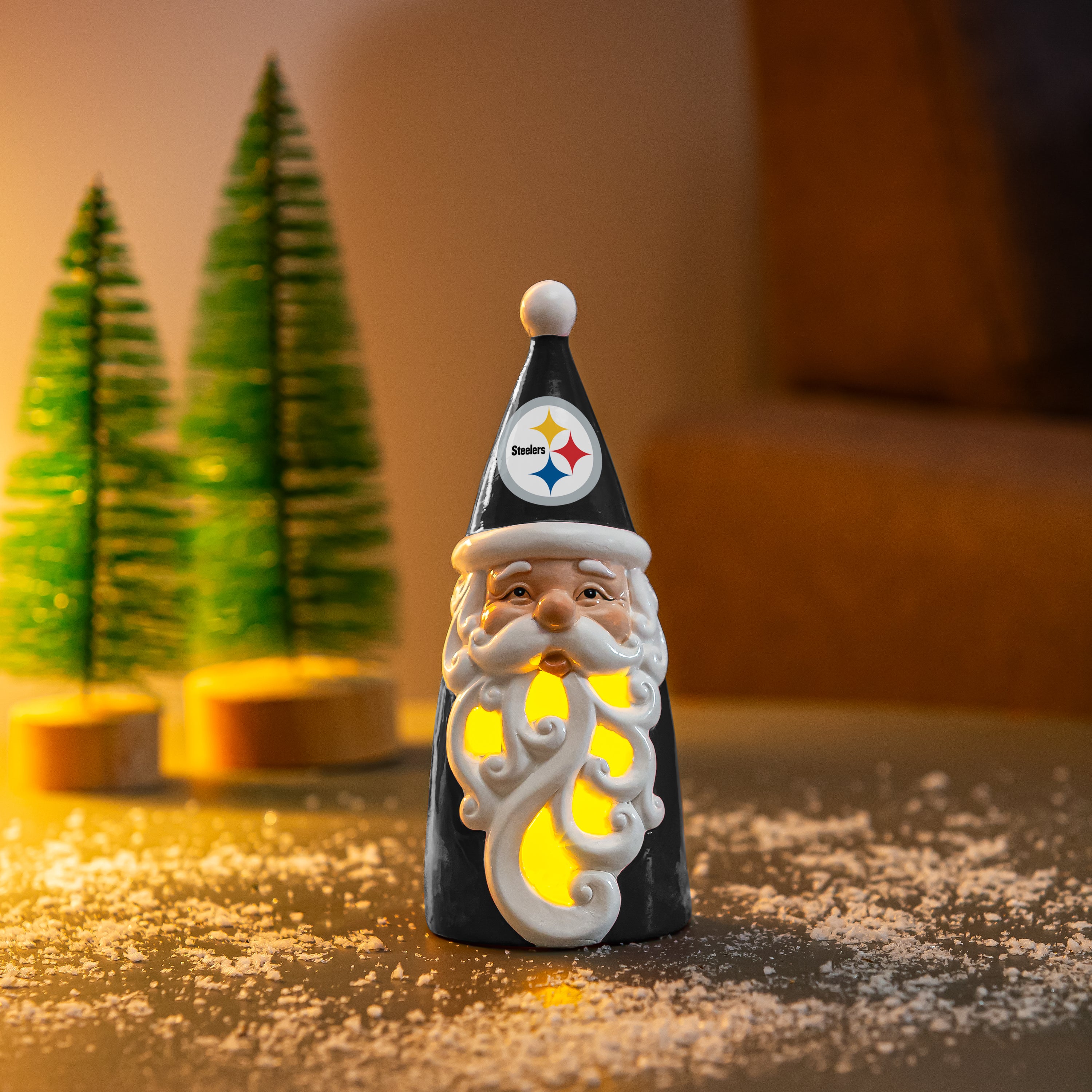 Pittsburgh Steelers Santa LED Statuary, 8" - Sports Collectibles, Sports Memorabilia, Sports Fan Shop, Sports Gifts