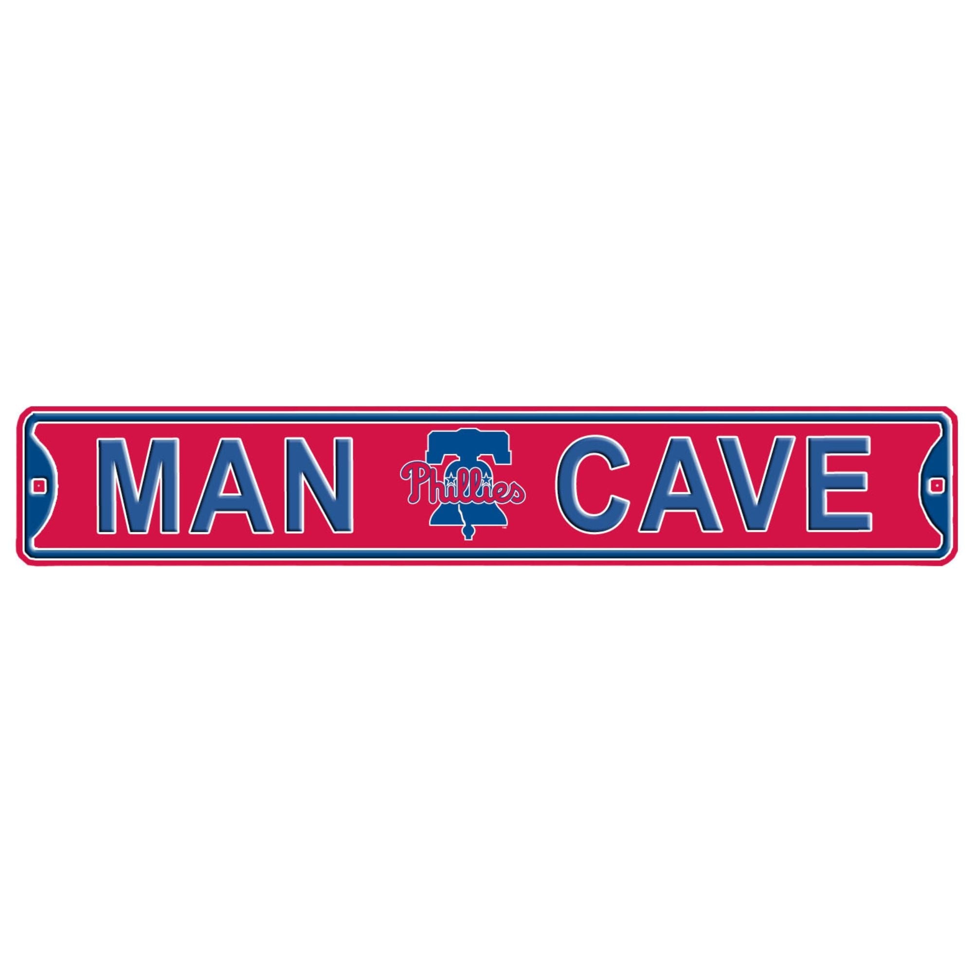 Philadelphia Phillies - MAN CAVE - Embossed Steel Street Sign