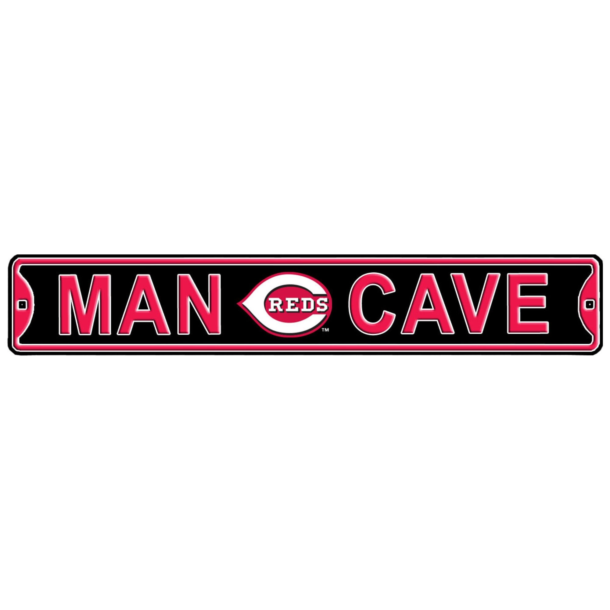 Cincinnati Reds - MAN CAVE - Embossed Steel Street Sign