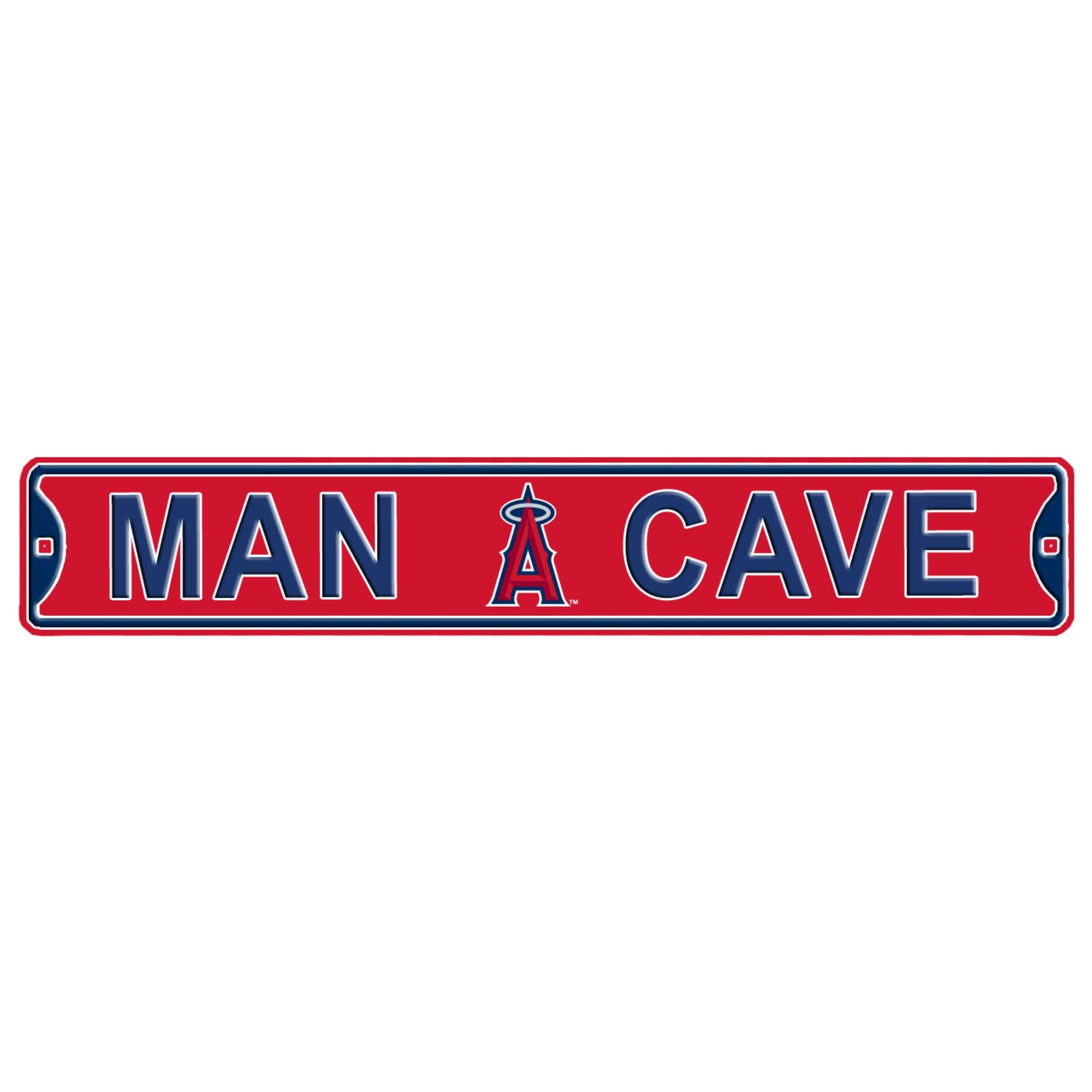 Los Angeles Angels- MAN CAVE - Embossed Steel Street Sign