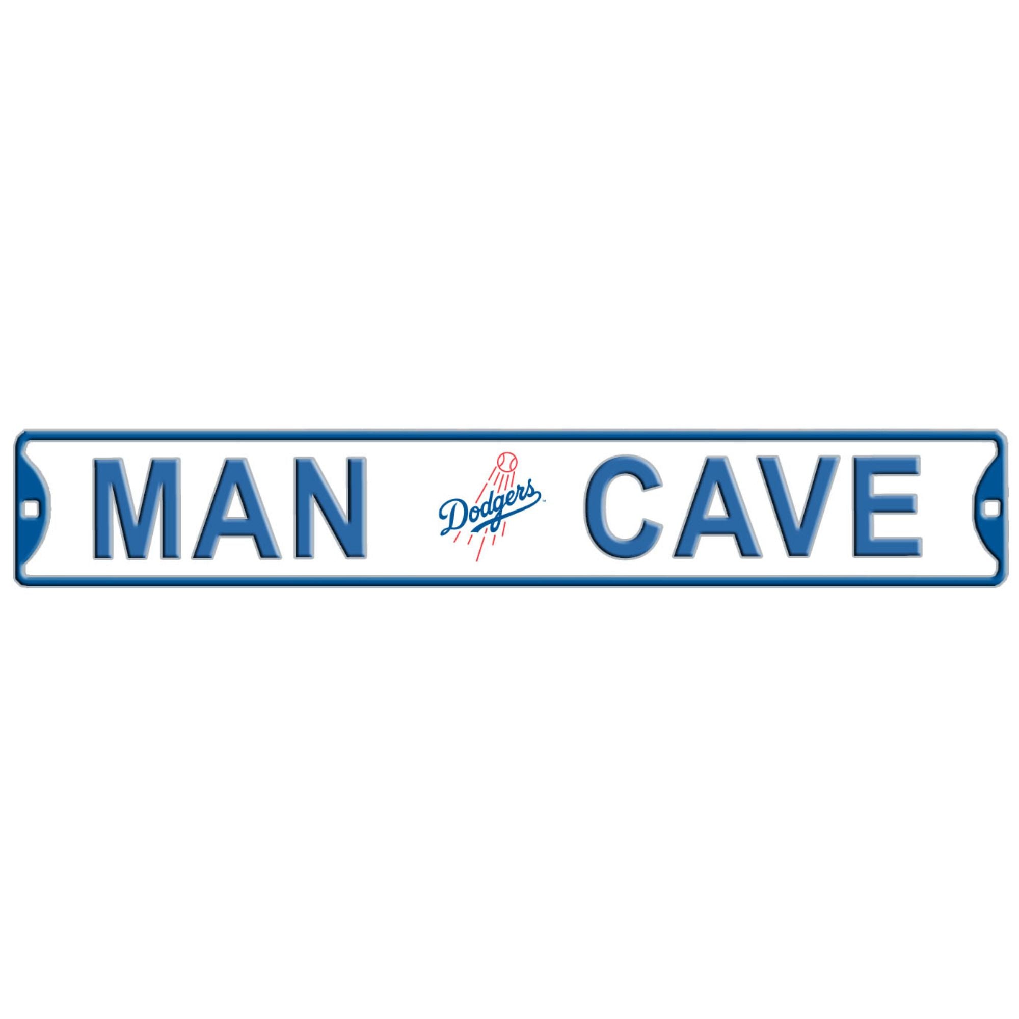 Los Angeles Dodgers- MAN CAVE - Embossed Steel Street Sign