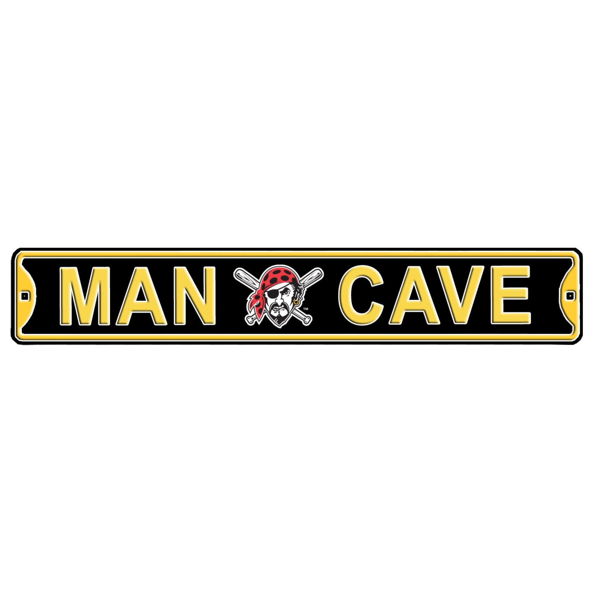 Pittsburgh Pirates- MAN CAVE - Embossed Steel Street Sign