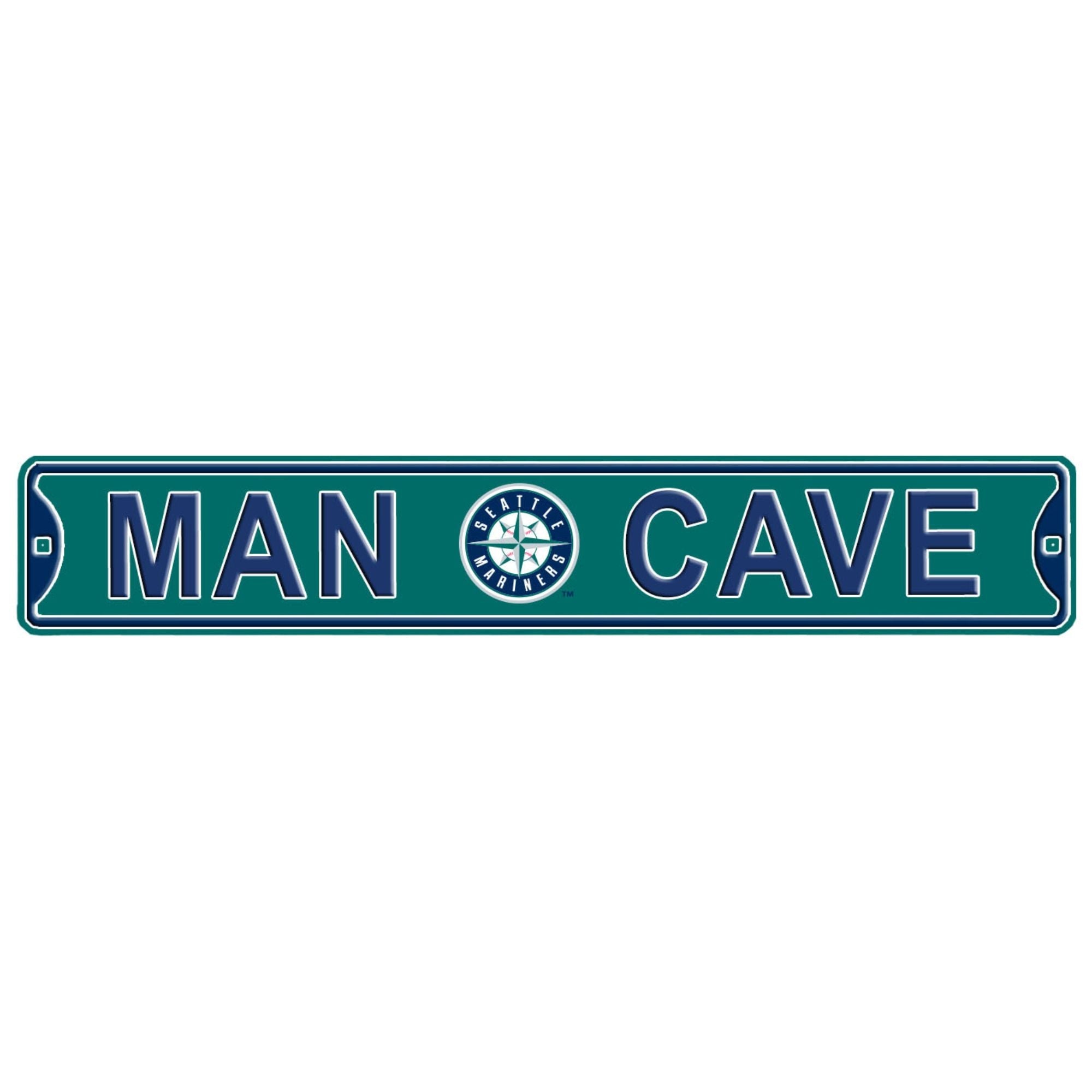 Seattle Mariners - MAN CAVE - Embossed Steel Street Sign