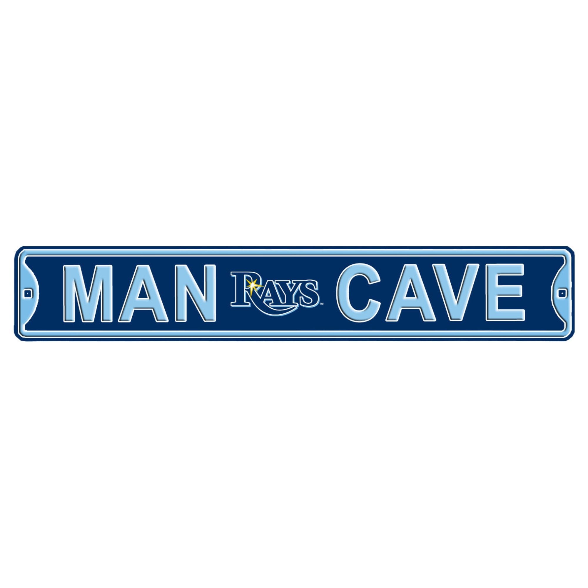 Tampa Bay Rays - MAN CAVE - Embossed Steel Street Sign