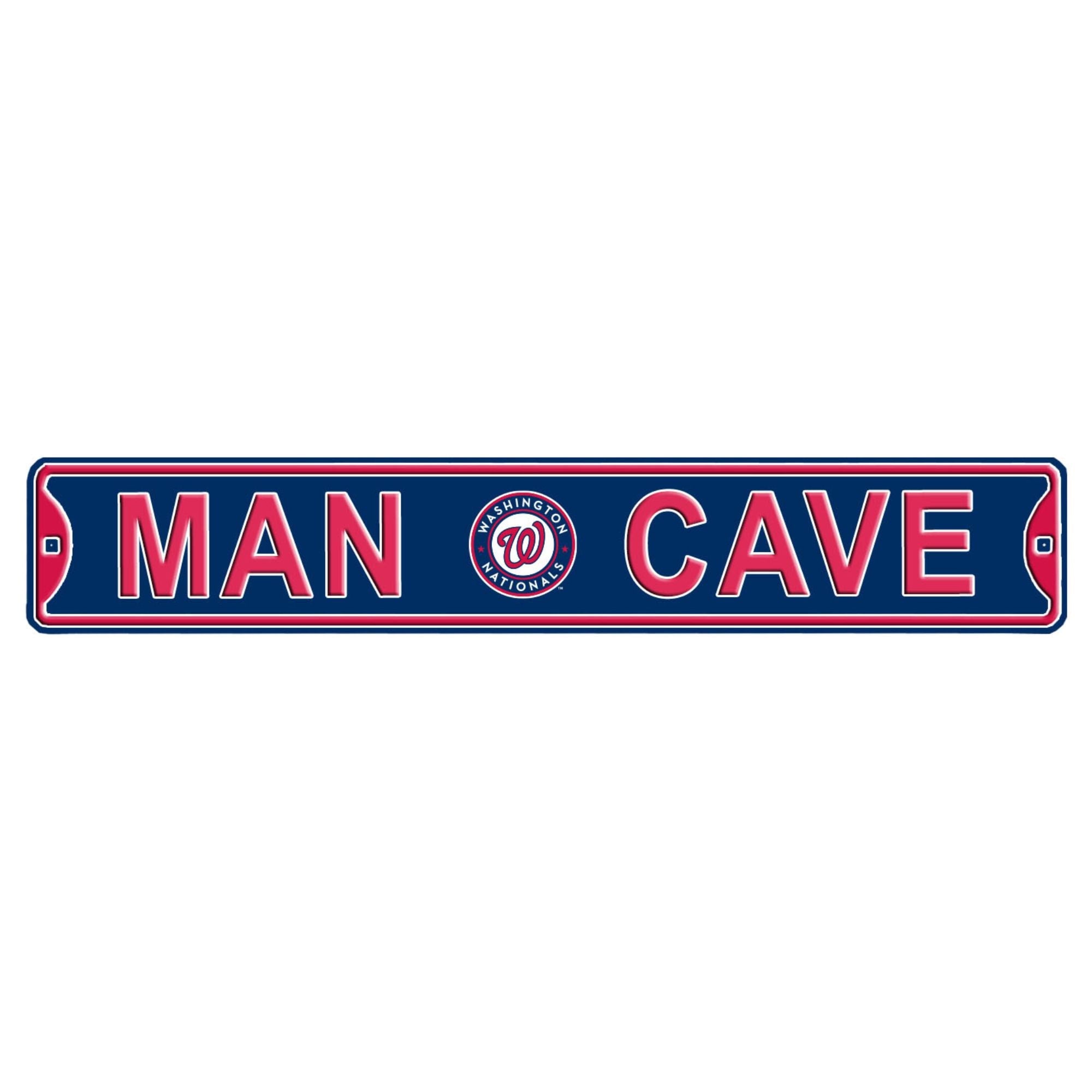Washington Nationals - MAN CAVE - Embossed Steel Street Sign