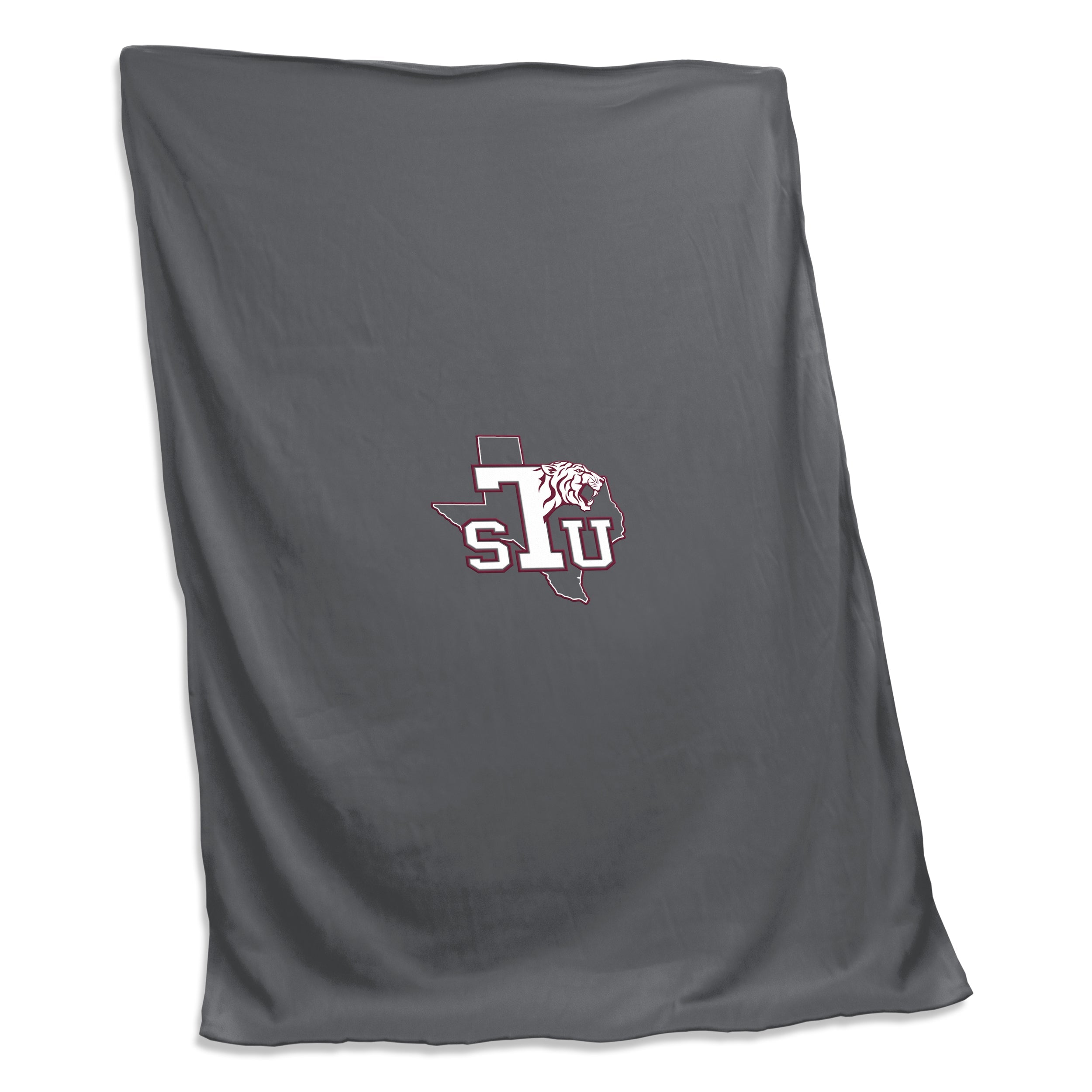 Texas Southern U Charcoal Screened Sweatshirt Blanket