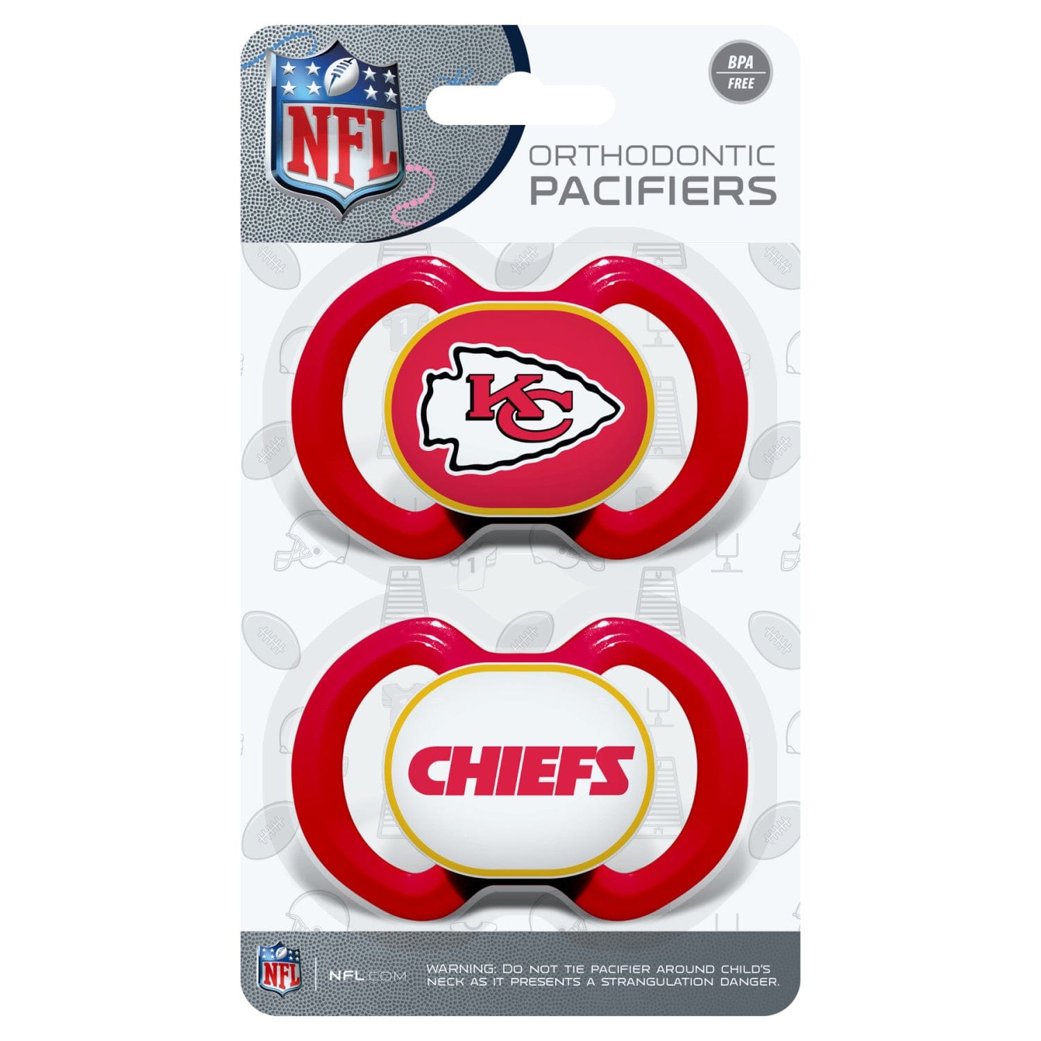 Kansas City Chiefs Pacifier 2-Pack