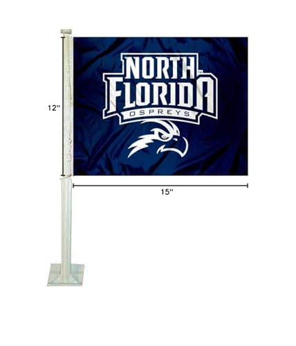 College Flags & Banners Co. North Florida Ospreys Car Flag - Sports Collectibles, Sports Memorabilia, Sports Fan Shop, Sports Gifts