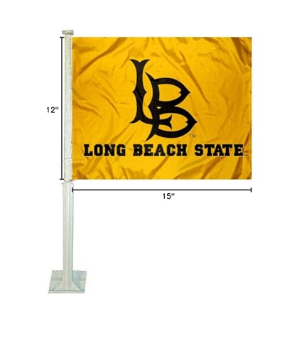 College Flags & Banners Co. CSULB 49ers Car and Auto Flag - Sports Collectibles, Sports Memorabilia, Sports Fan Shop, Sports Gifts