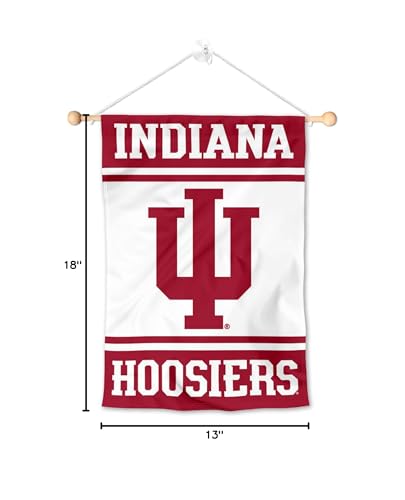 College Flags & Banners Co. Indiana Hoosiers Window Wall Banner Hanging Flag with Suction Cup - Sports Collectibles, Sports Memorabilia, Sports Fan Shop, Sports Gifts