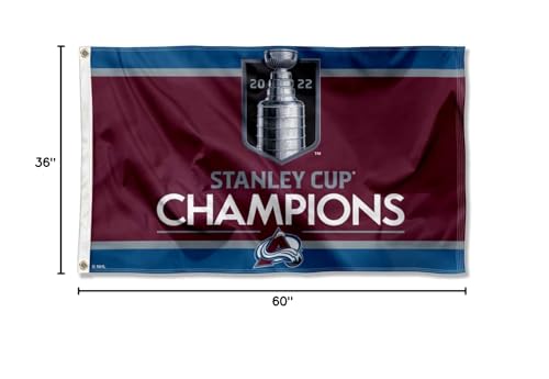 WinCraft Colorado Avalanche 2022 Stanley Cup Hockey Champions Grommet Flag - Sports Collectibles, Sports Memorabilia, Sports Fan Shop, Sports Gifts