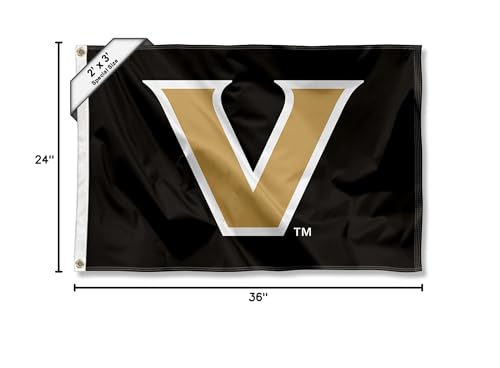 College Flags & Banners Co. Vanderbilt Commodores Small 2x3 Foot Flag - Sports Collectibles, Sports Memorabilia, Sports Fan Shop, Sports Gifts