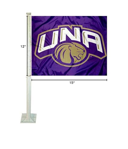 College Flags & Banners Co. North Alabama Lions Car Flag - Sports Collectibles, Sports Memorabilia, Sports Fan Shop, Sports Gifts