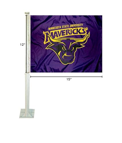 College Flags & Banners Co. Minnesota State Mavericks Car Flag - Sports Collectibles, Sports Memorabilia, Sports Fan Shop, Sports Gifts