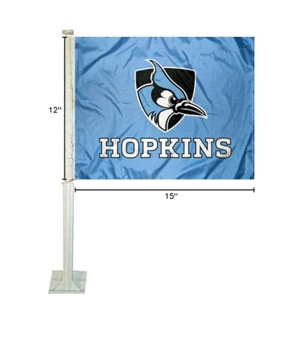 College Flags & Banners Co. Johns Hopkins Blue Jays Car Flag - Sports Collectibles, Sports Memorabilia, Sports Fan Shop, Sports Gifts