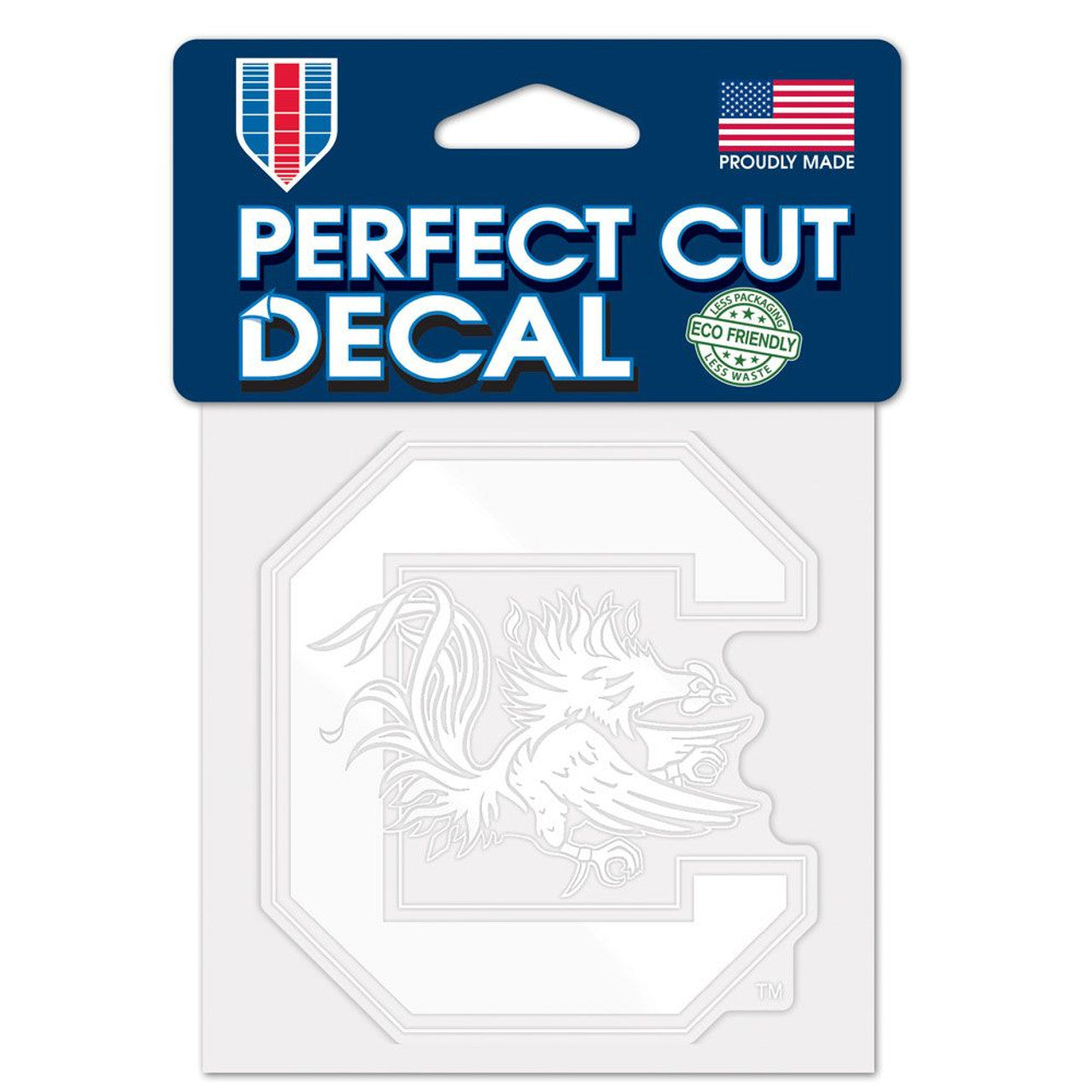South Carolina Gamecocks Decal 4x4 Perfect Cut White - Sports Collectibles, Sports Memorabilia, Sports Fan Shop, Sports Gifts