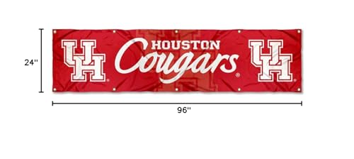 College Flags & Banners Co. Houston Cougars Large 2x8 Foot Banner - Sports Collectibles, Sports Memorabilia, Sports Fan Shop, Sports Gifts