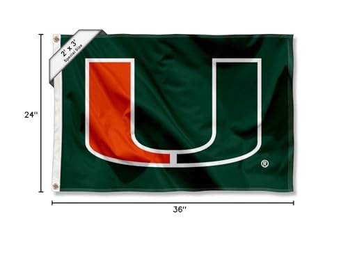 WinCraft Hurricanes Small 2x3 Foot Flag - Sports Collectibles, Sports Memorabilia, Sports Fan Shop, Sports Gifts