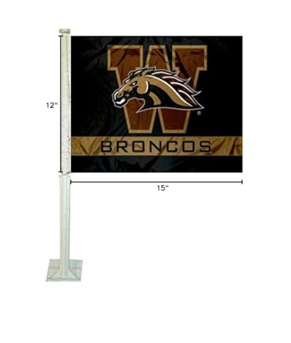 College Flags & Banners Co. WMU Broncos Car and Auto Flag - Sports Collectibles, Sports Memorabilia, Sports Fan Shop, Sports Gifts