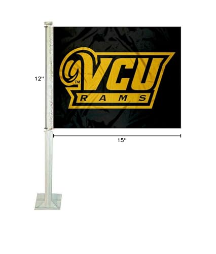 College Flags & Banners Co. Virginia Commonwealth Rams Car Flag - Sports Collectibles, Sports Memorabilia, Sports Fan Shop, Sports Gifts