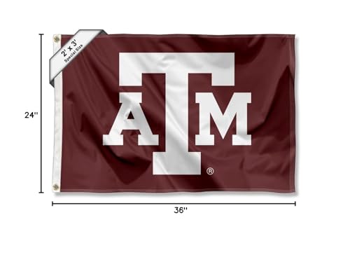 College Flags & Banners Co. Texas A&M Aggies Small 2x3 Foot Flag - Sports Collectibles, Sports Memorabilia, Sports Fan Shop, Sports Gifts