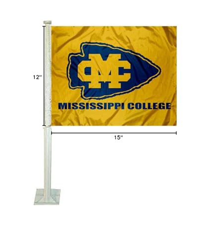 Mississippi College Choctaws Car Flag - Sports Collectibles, Sports Memorabilia, Sports Fan Shop, Sports Gifts