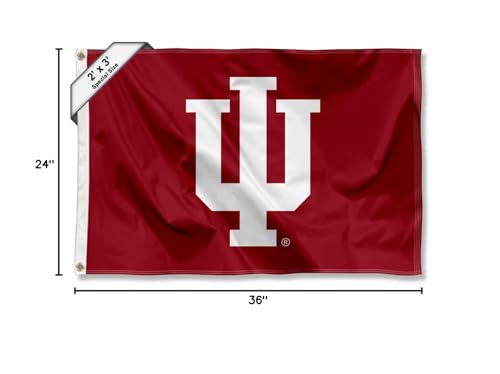 College Flags & Banners Co. Indiana Hoosiers Small 2x3 Foot Flag - Sports Collectibles, Sports Memorabilia, Sports Fan Shop, Sports Gifts