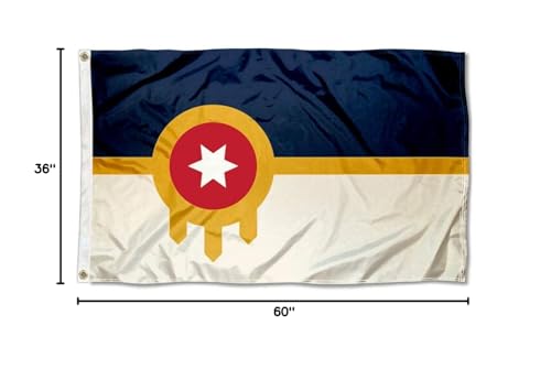 Sports Flags Pennants Company City of Tulsa Flag 3x5 Foot Banner - Sports Collectibles, Sports Memorabilia, Sports Fan Shop, Sports Gifts