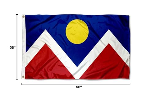 Sports Flags Pennants Company City of Denver Flag 3x5 Foot Banner - Sports Collectibles, Sports Memorabilia, Sports Fan Shop, Sports Gifts