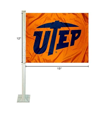 College Flags & Banners Co. Texas El Paso Miners Car Flag - Sports Collectibles, Sports Memorabilia, Sports Fan Shop, Sports Gifts