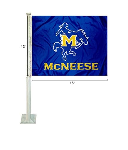 College Flags & Banners Co. McNeese State Cowboys Car Flag - Sports Collectibles, Sports Memorabilia, Sports Fan Shop, Sports Gifts
