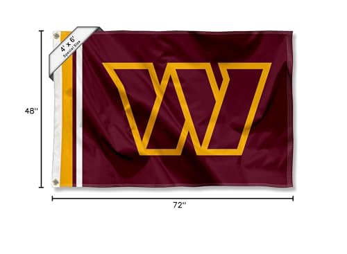 WinCraft Washington Commanders 4x6 Foot Large Outdoor Pole Flag - Sports Collectibles, Sports Memorabilia, Sports Fan Shop, Sports Gifts