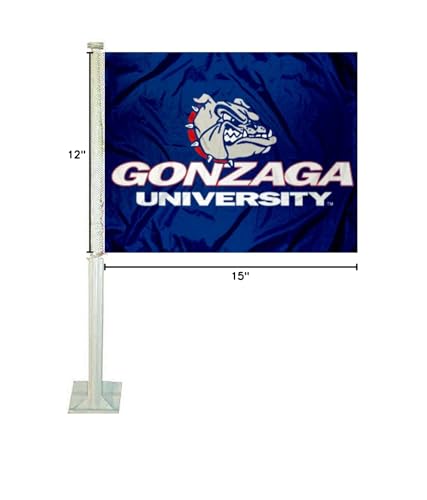College Flags & Banners Co. Gonzaga Bulldogs Car Flag - Sports Collectibles, Sports Memorabilia, Sports Fan Shop, Sports Gifts