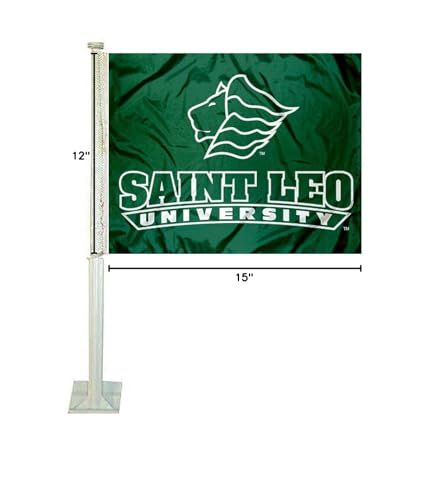 College Flags & Banners Co. Saint Leo Lions Car Flag - Sports Collectibles, Sports Memorabilia, Sports Fan Shop, Sports Gifts