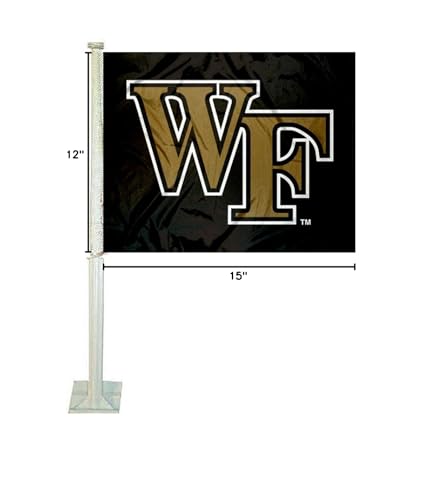 College Flags & Banners Co. Wake Forest Demon Deacons Black Car Flag - Sports Collectibles, Sports Memorabilia, Sports Fan Shop, Sports Gifts