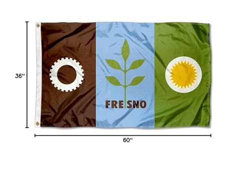 Sports Flags Pennants Company City of Fresno Flag 3x5 Foot Banner - Sports Collectibles, Sports Memorabilia, Sports Fan Shop, Sports Gifts
