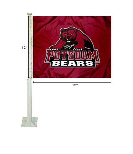 College Flags & Banners Co. SUNY Potsdam Bears Car Flag - Sports Collectibles, Sports Memorabilia, Sports Fan Shop, Sports Gifts