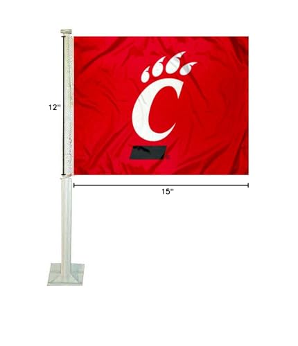 College Flags & Banners Co. Cincinnati Bearcats Red Car Flag - Sports Collectibles, Sports Memorabilia, Sports Fan Shop, Sports Gifts