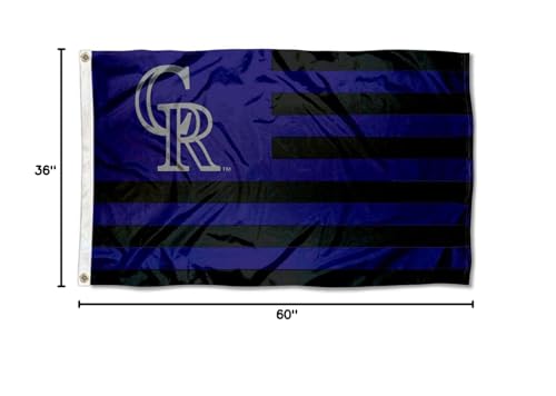 WinCraft Colorado Rockies Stars and Stripes Nation 3x5 Flag - Sports Collectibles, Sports Memorabilia, Sports Fan Shop, Sports Gifts