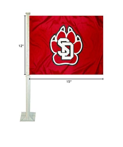 College Flags & Banners Co. USD Coyotes Car and Auto Flag - Sports Collectibles, Sports Memorabilia, Sports Fan Shop, Sports Gifts