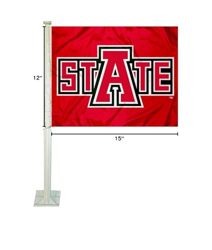 College Flags & Banners Co. A State Red Wolves Car and Auto Flag - Sports Collectibles, Sports Memorabilia, Sports Fan Shop, Sports Gifts