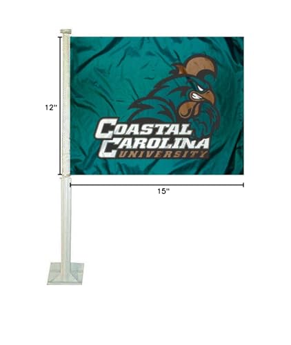 College Flags & Banners Co. CCU Chanticleers Car and Auto Flag - Sports Collectibles, Sports Memorabilia, Sports Fan Shop, Sports Gifts