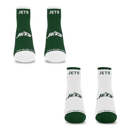 For Bare Feet NFL NEW YORK JETS Front and Center 2 Pack Team Colors Large - Sports Gifts, Sports Memorabilia, Sports Collectibles, Fan Shop