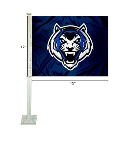 College Flags & Banners Co. Lincoln Blue Tigers Car Flag - Sports Collectibles, Sports Memorabilia, Sports Fan Shop, Sports Gifts