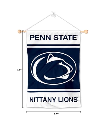 College Flags & Banners Co. Penn State Nittany Lions Window Wall Banner Hanging Flag with Suction Cup - Sports Collectibles, Sports Memorabilia, Sports Fan Shop, Sports Gifts