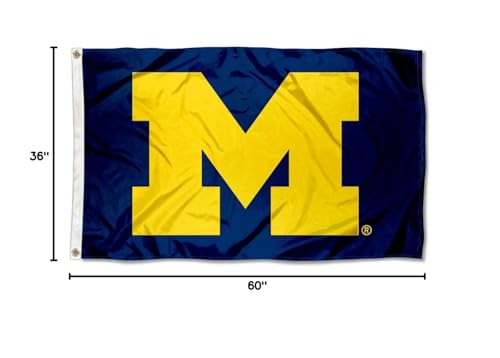 College Flags & Banners Co. University of Michigan Block M and USA Flag 3x5 Set - Sports Collectibles, Sports Memorabilia, Sports Fan Shop, Sports Gifts