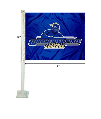 Worchester State Lancers Car Flag - Sports Collectibles, Sports Memorabilia, Sports Fan Shop, Sports Gifts